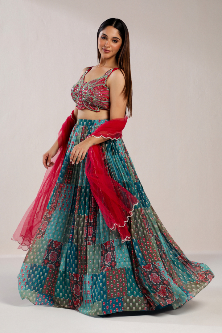 BUTTERFLY EMBROIDERED LEHENGA