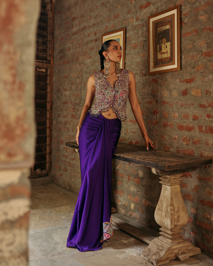Mandala waistcoat drape set