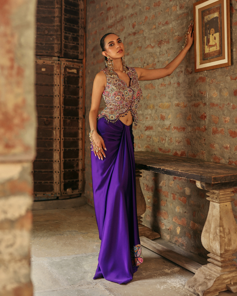 Mandala waistcoat drape set