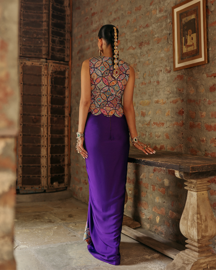 Mandala waistcoat drape set