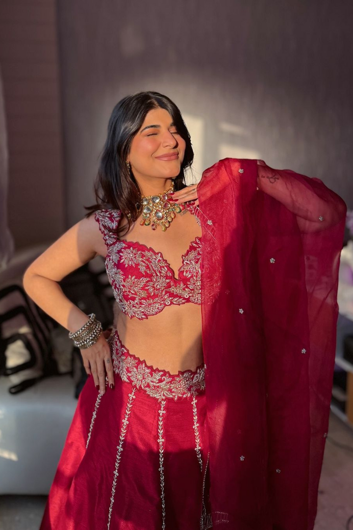 Deeksha Khurana in Adaah lehenga set