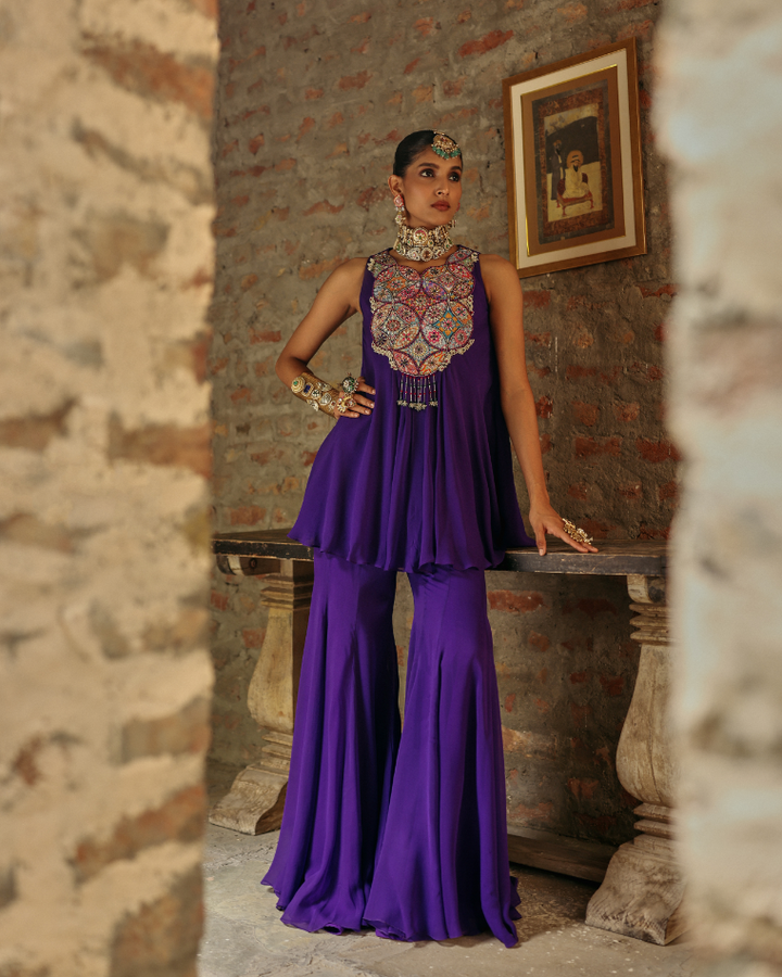 Mandala sharara suit