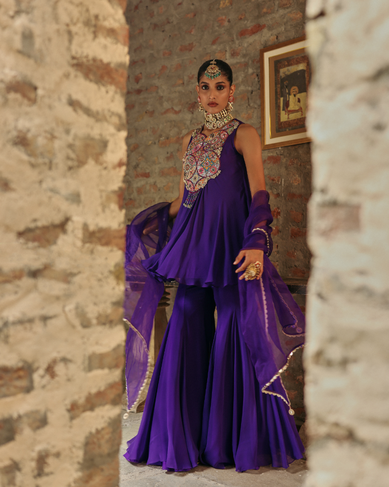 Mandala sharara suit