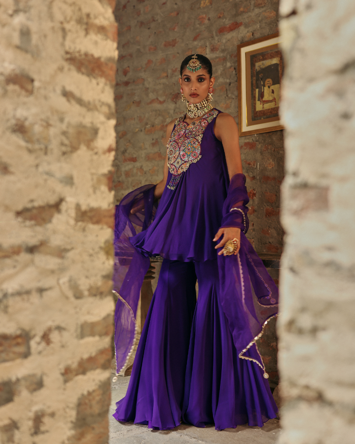 Mandala sharara suit