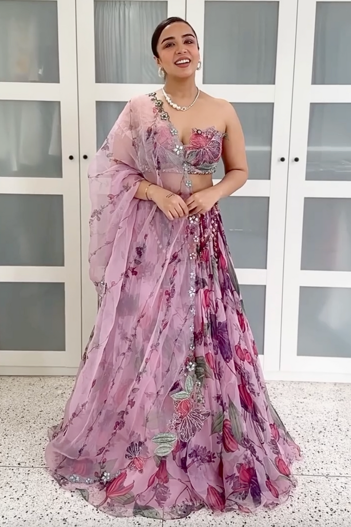 Maggi in Lavender Azalea Lehenga