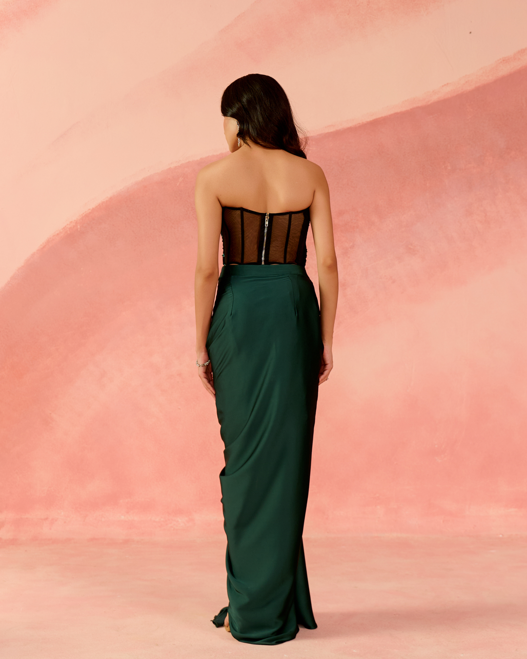 Emerald Noir saree set