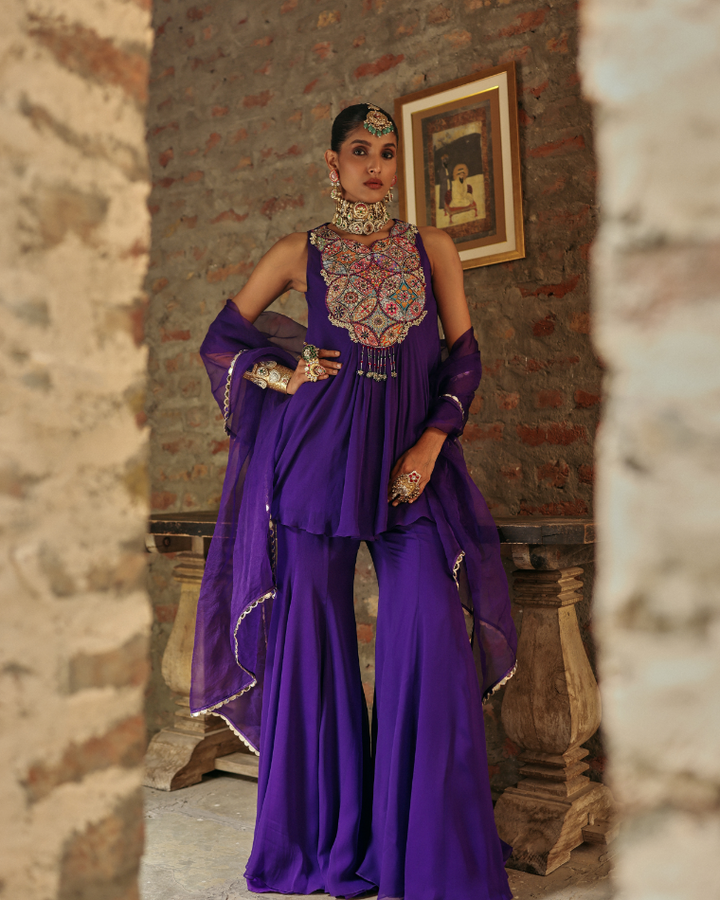 Mandala sharara suit
