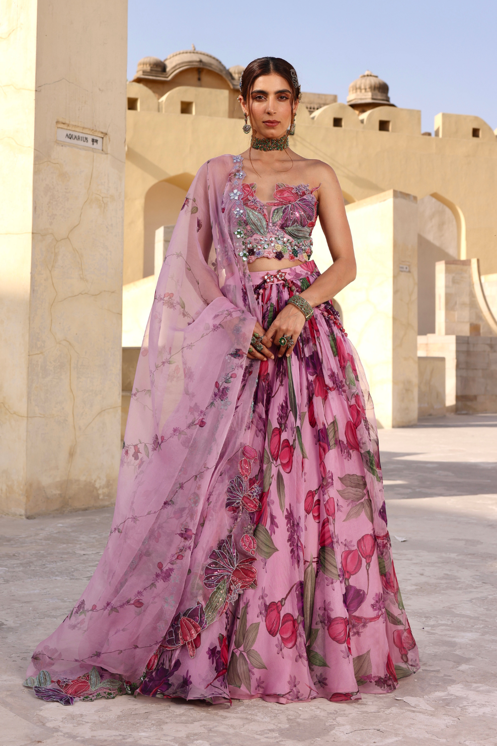 Maggi in Lavender Azalea Lehenga