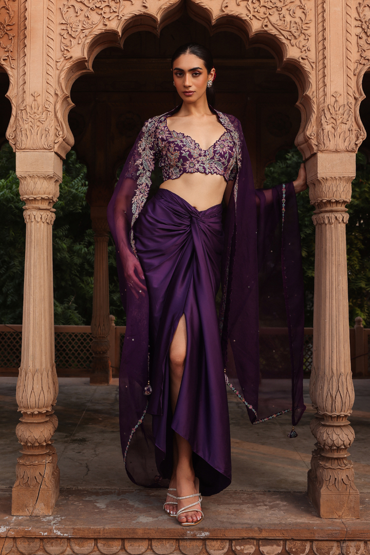 Gul purple cape set