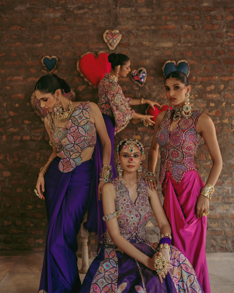 Mandala drape saree