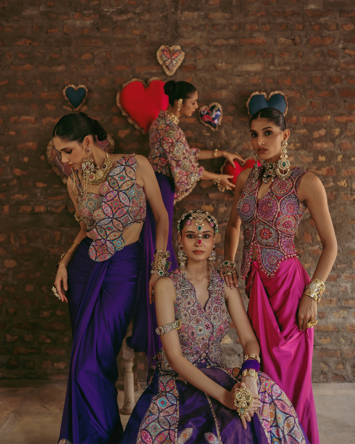 Mandala drape saree