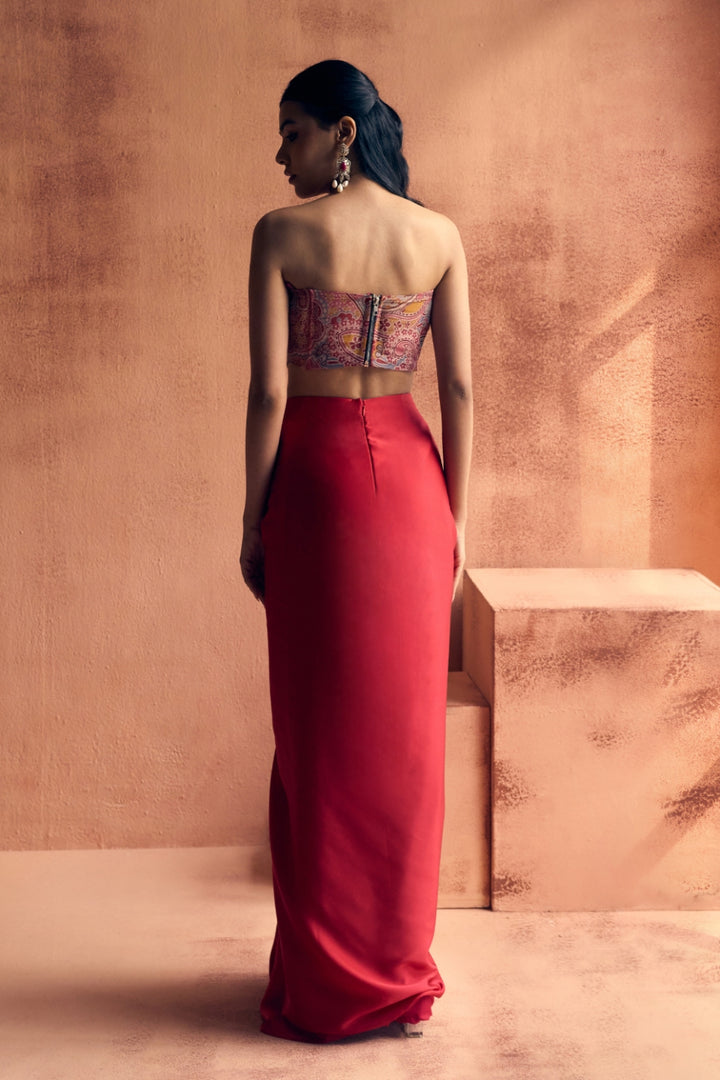 Afreen 2.0 mosaic drape skirt set