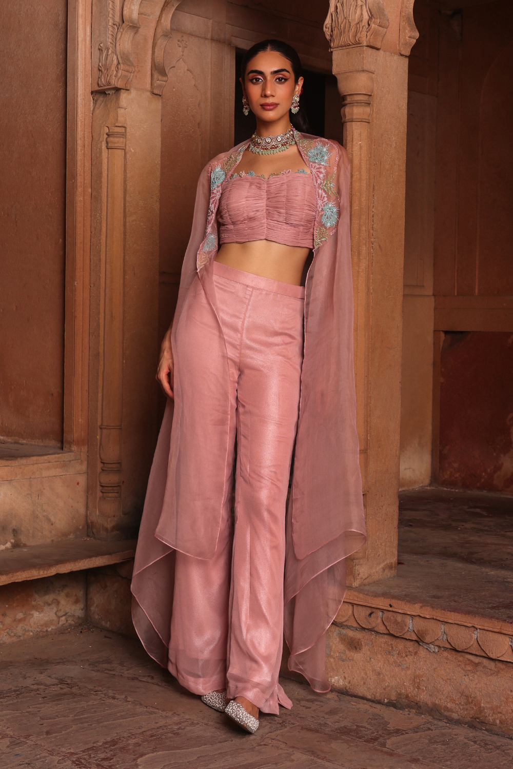 Pink chakra cape set