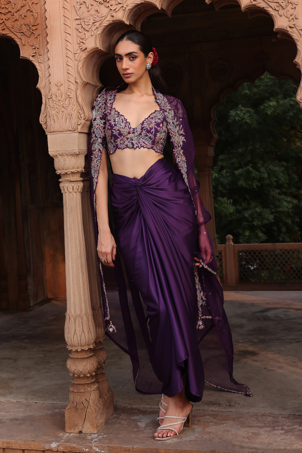 Gul purple cape set