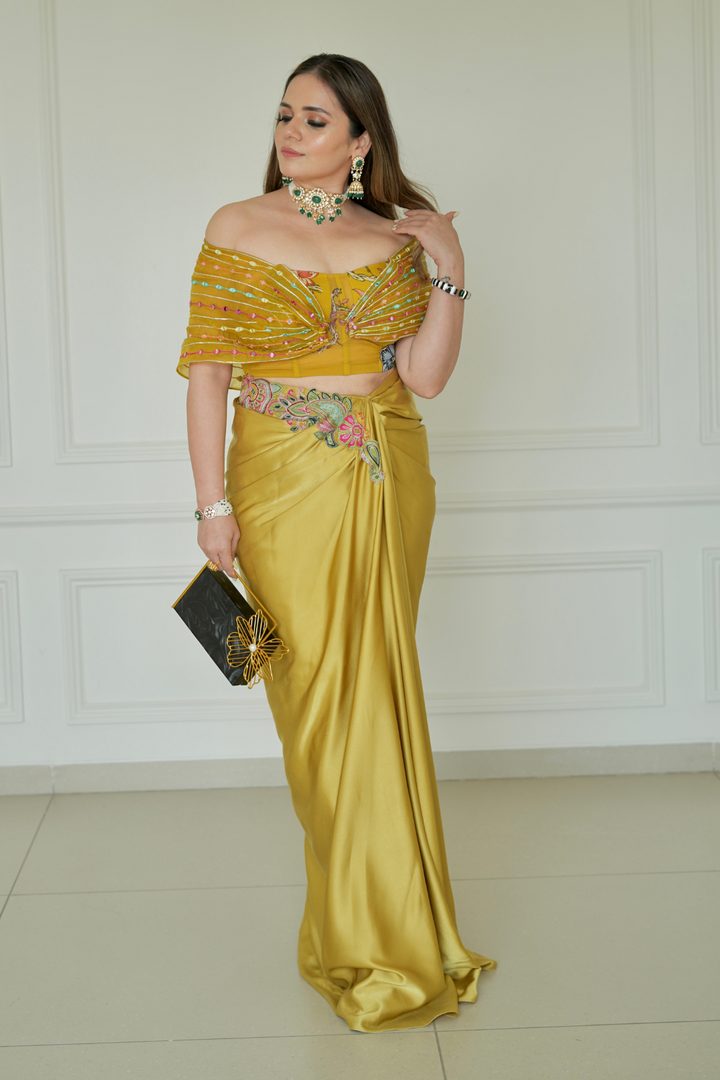 Heena Somani in Albela wrap drape skirt