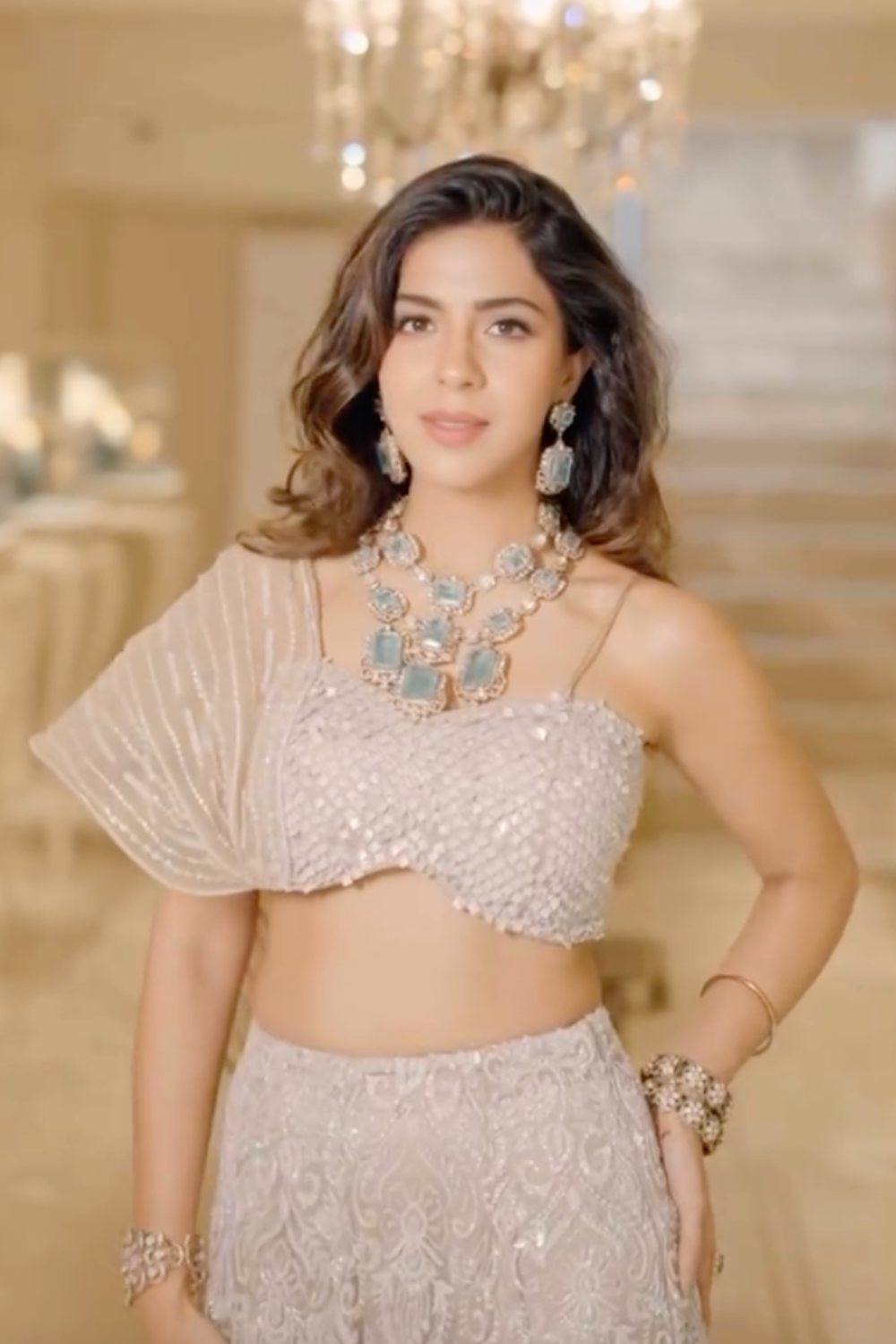 Bahaar Dhawan in SNOW WHITE LEHENGA SET