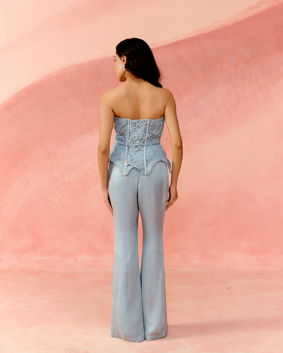 Kaleido blue corset