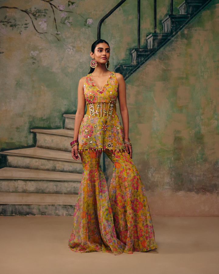 Huzoor Corset Sharara Set