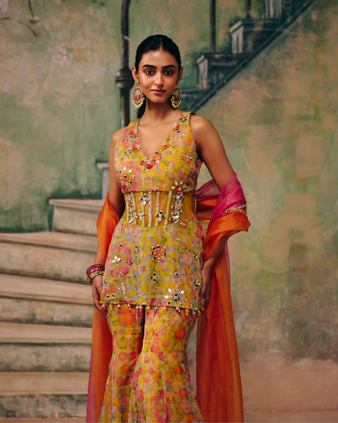 Huzoor Corset Sharara Set